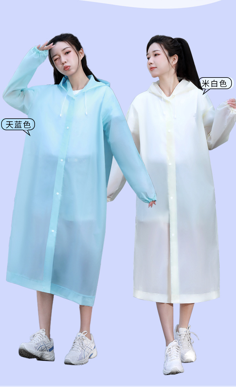 Long, full-body one-piece raincoat, thickened and durable for both men and women, windbreaker style, convenient raincoat for outdoor use pic 12