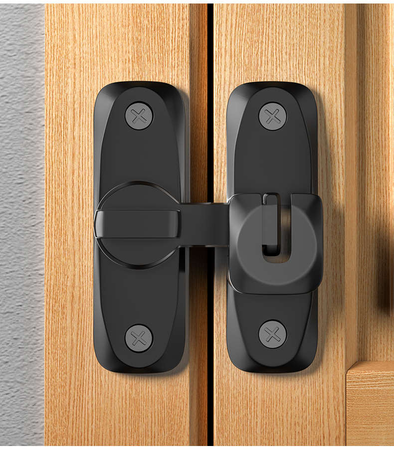 One-piece consignment of latch door bolts, sliding door locks, door locks without drilling, simple bathroom sliding door clips, 90-degree protection pic 20