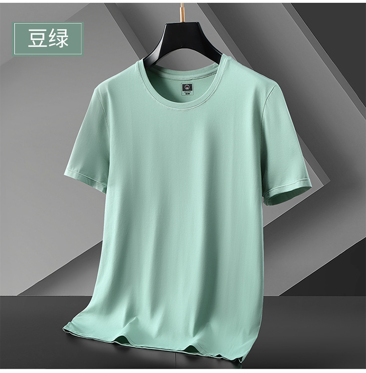 冰丝莫代尔男士短袖t恤男夏季圆领半袖男t潮牌大码男装体恤打底衫详情10