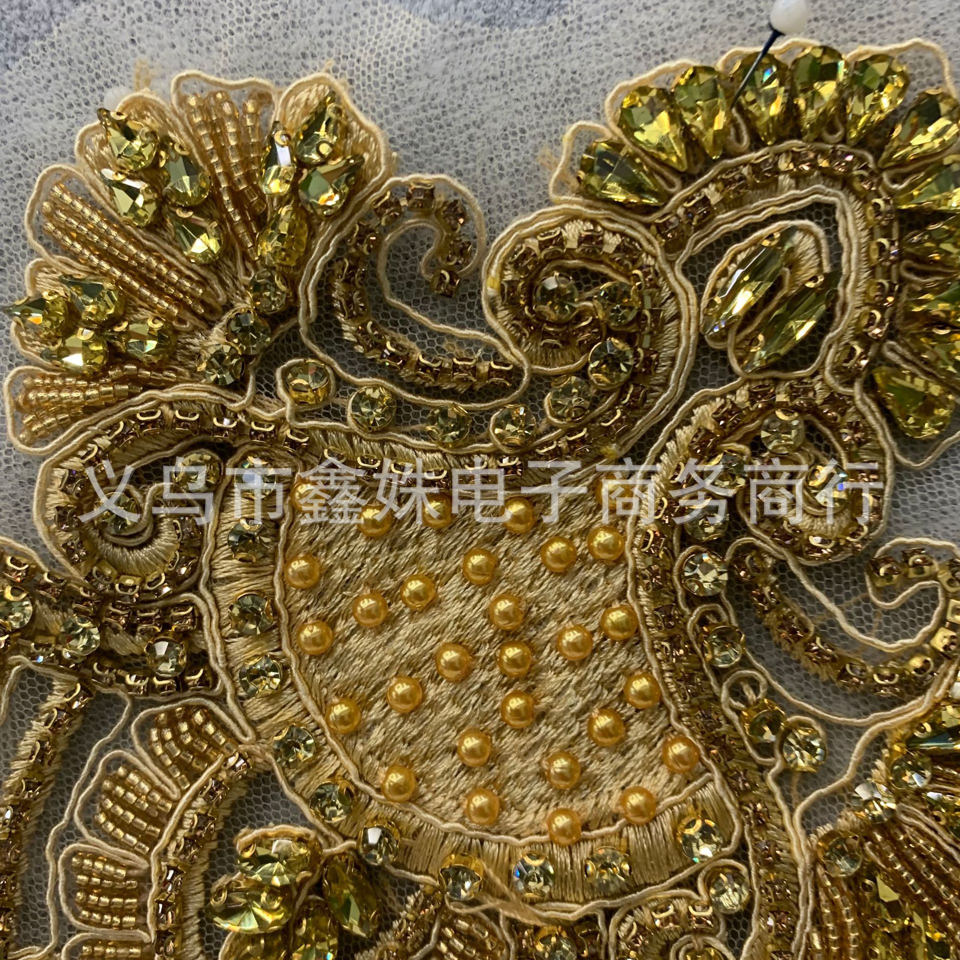 DIY hand-sewn rhinestone clothing accessory stickers for evening dress accessories pic 5