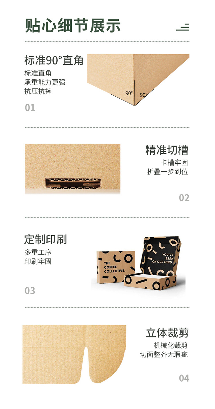 掌柜主推飞机盒单只装快递纸盒打包盒白色飞机盒ins风高颜值纸箱详情6