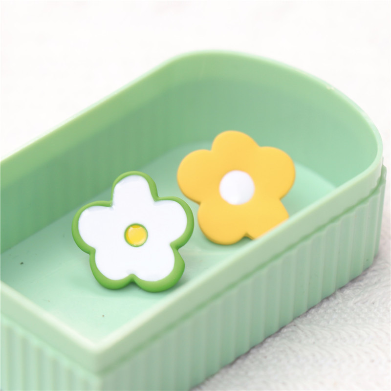 S925 Summer Hyuna style soft girl Fresh lacquered oil Drop petal earrings and stud earrings Trendy ins Niche Versatile earrings pic 13