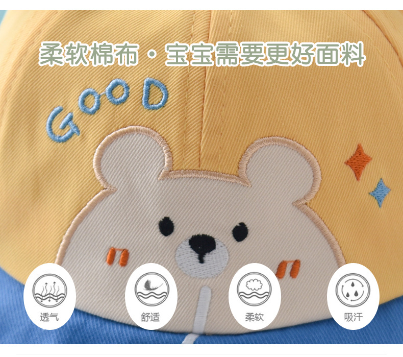 宝宝帽子春秋款新款夏季儿童防晒帽婴幼儿可爱超萌男童女童渔夫帽详情2