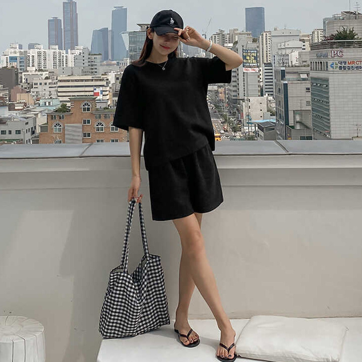 Wholesale set of high-quality Minnie cotton 2023 new summer fashion sportswear, short sleeves and shorts, Korean style two-piece set pic 17