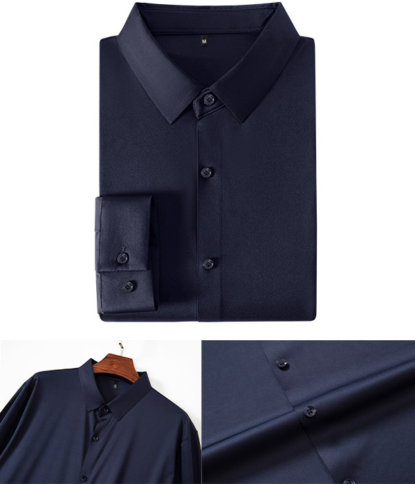 【无痕高弹】跨境四面弹力衬衫男免烫抗皱男士衬衣欧码男装外贸爆详情18