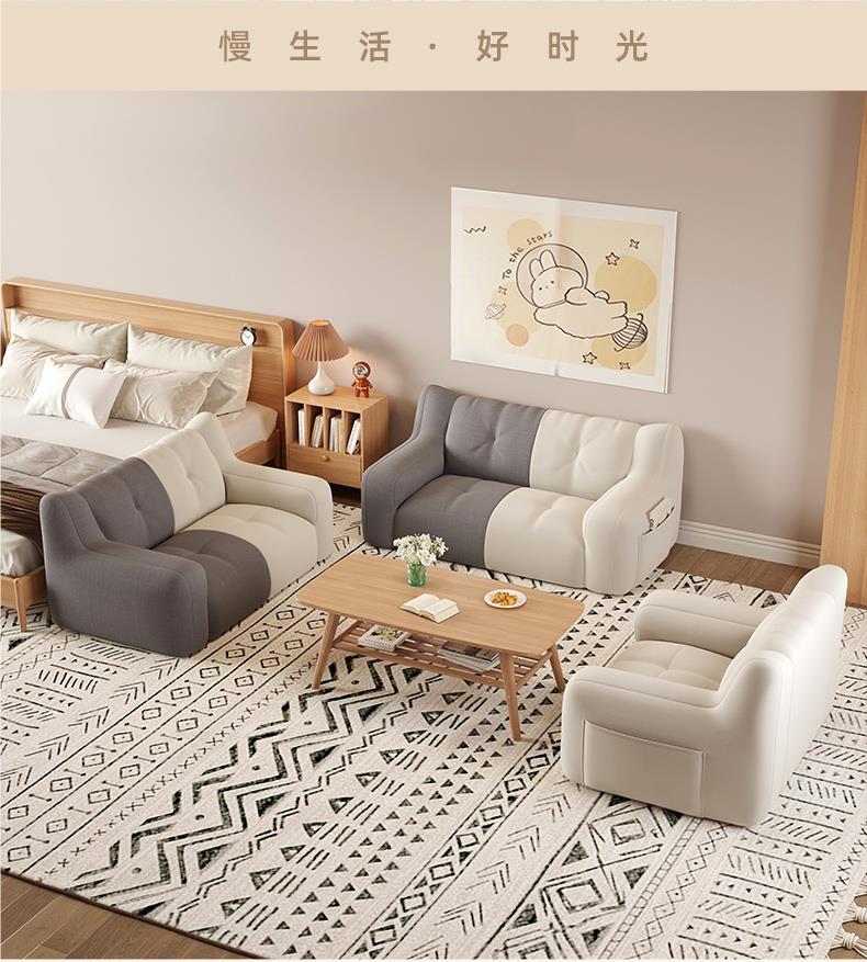 Lazy sofa bean bags can be used for lying or sleeping. Single and double sofa, small bedroom sofa, rental apartment, small unit, leisure direct sales pic 8