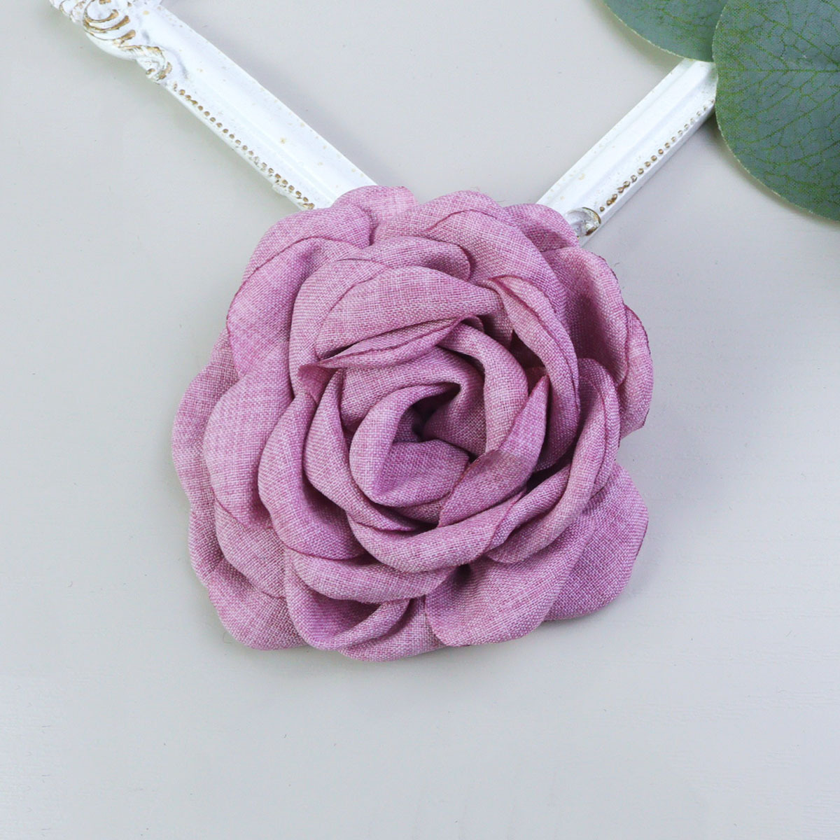 麻布花caro同款玫瑰花立体山茶花服装辅料DIY头花手机壳配饰百搭详情18