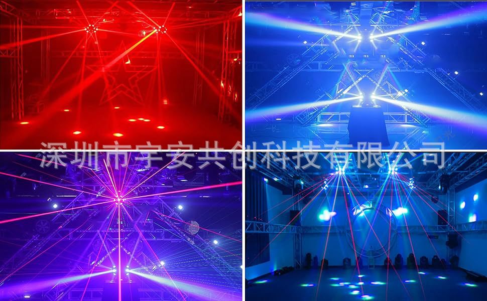 单双头三臂摇头光束灯led舞台激光频闪KTV酒吧包房派对蹦迪斯科球详情14