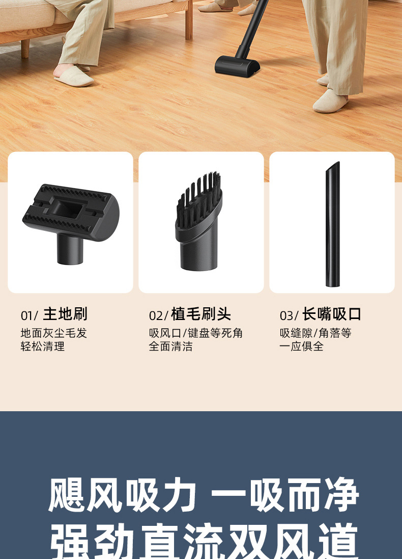 Wireless charging vacuum cleaner, household car vacuum cleaner with strong suction power, portable handheld high-power vacuum cleaner for cross-border use pic 12