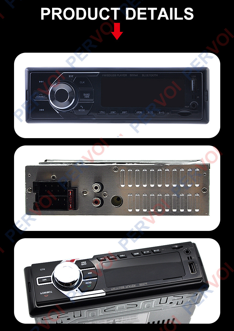 Новый red lights AUX с bluetooth MP3 с картами TF и 12V мощной карточкой pic 3