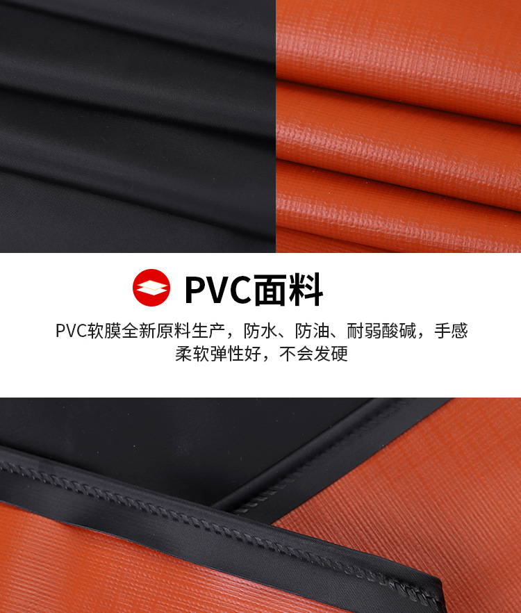 工厂直供PVC围裙防水防油厨房水产成人加大加长围兜工作围腰批发详情4