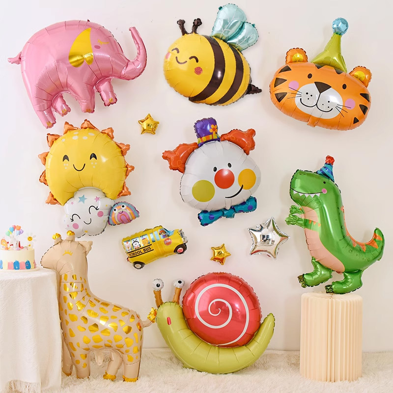 马戏团主题铝膜气球儿童宝宝周岁生日动物幼儿园学校派对布置装饰详情2