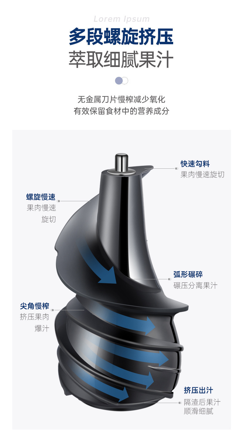 新款家用原汁机榨汁机渣汁分离大口径全自动商用多功能炸果汁机详情6