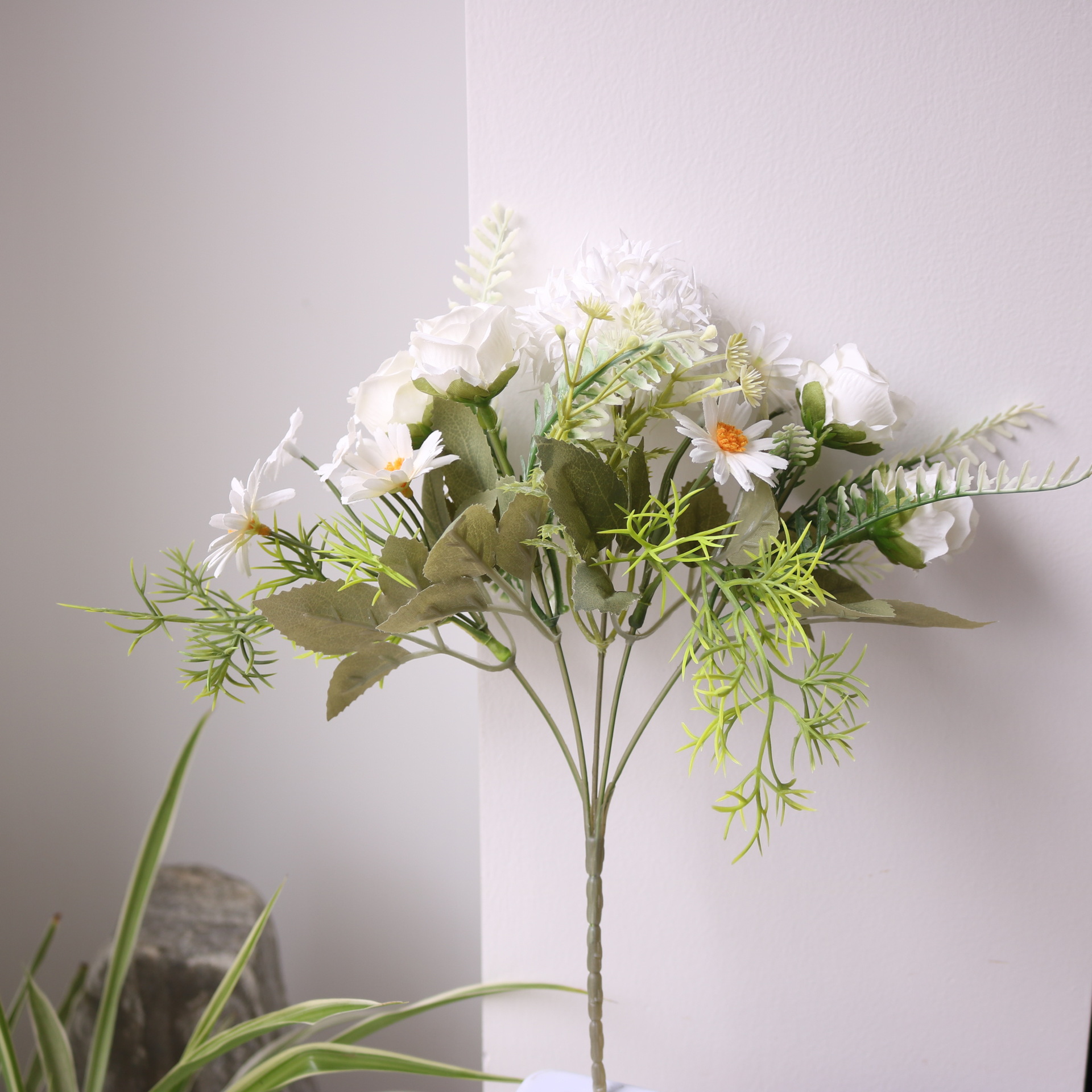 仿真花刺球玫瑰组合森系田园雏菊小把束家居装饰手工帽子头饰配件详情24