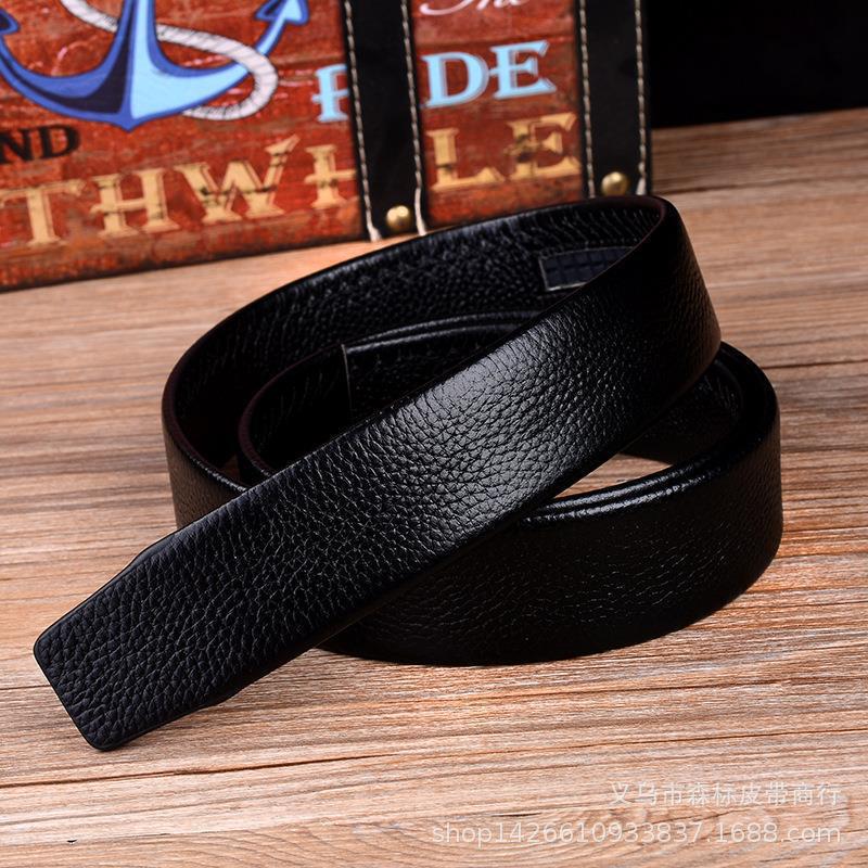 男士休闲百搭真皮皮带头层牛皮男款正品自动裤带身无头光带条批发详情41