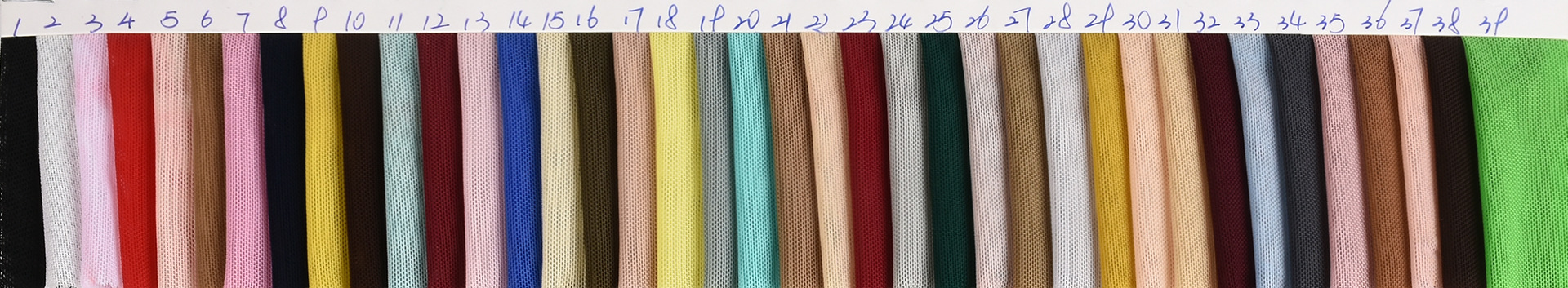 现货40D锦氨网布 经编网眼布 弹力网纱柔软打底衣面料批发详情7