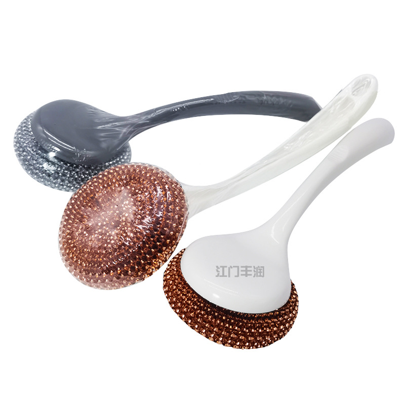 厨房钢丝球洗锅刷长柄可挂式多功能清洁刷家用洗碗球PET清洁刷详情6