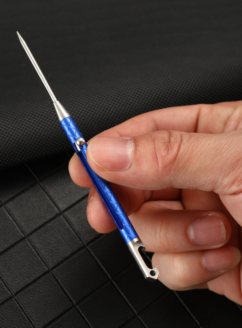 Stainless steel one-piece portable toothpick and floss two-in-one detachable anti-clogging wonder, manually adjustable fruit pick tool, essential for oral cleaning pic 21