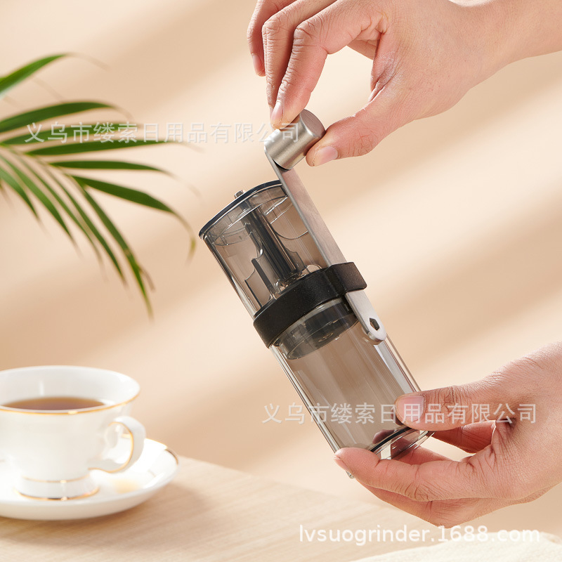 Coffee machine, hand-cranked coffee grinder, transparent acrylic grinder, outdoor portable coffee machine, cross-border model pic 4