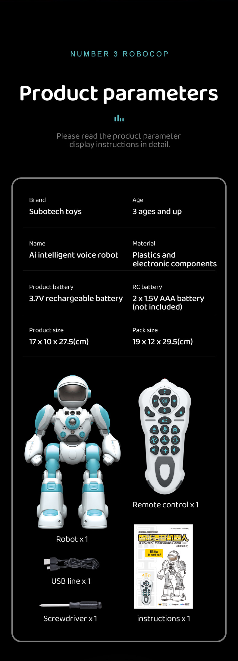 New AI intelligent voice robot, gesture-sensing remote control electric toy, sound and light dancing programmable robot pic 11