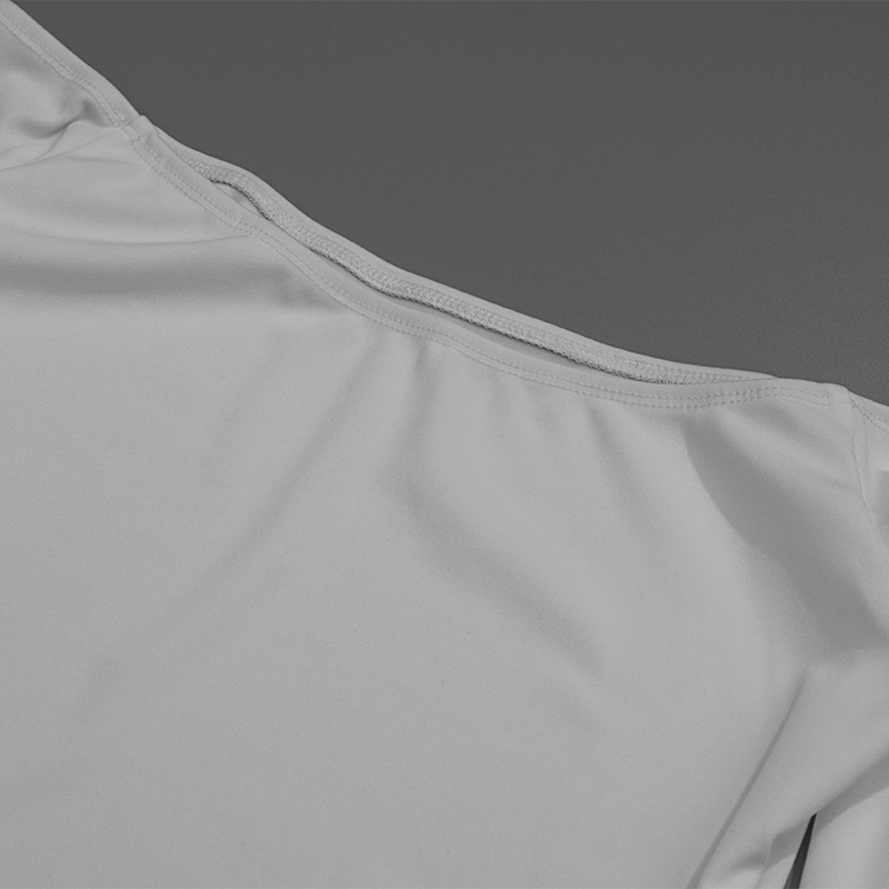 D016DS European and American cross-border 2024 Autumn new solid color one-shoulder long-sleeved slim French patchwork long dress pic 15