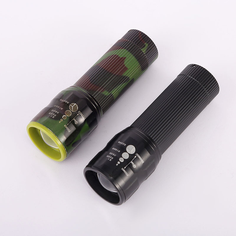 便携可伸缩调焦手电筒户外登山野营强光手电跨境外贸远射LED电筒详情4
