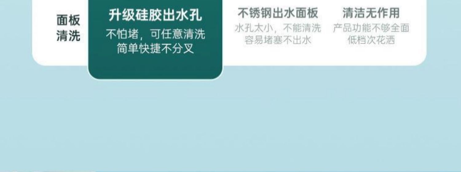 德国爆款家用超强增压花洒喷头浴室热水器涡轮大出水五档过滤花洒详情5