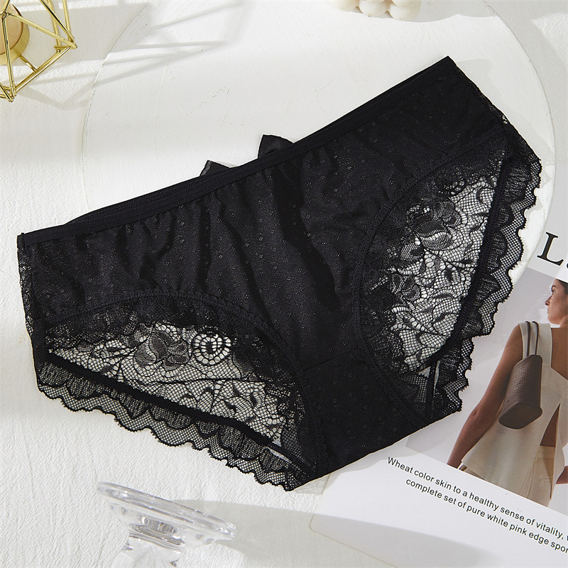 Nuevo sexy ladies encaje bragas cintura media alto elástico cómodo transpirable limón grafeno antibacteriano gancho 1241# pic 12