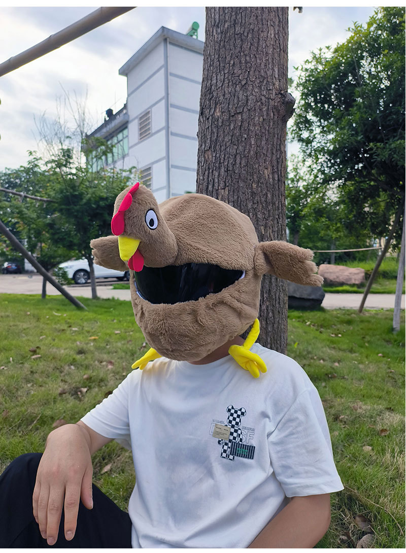 Pumpkin plush helmet cover, cute full helmet protective cover, cycling head cover, Easter pumpk-shaped protection pic 19