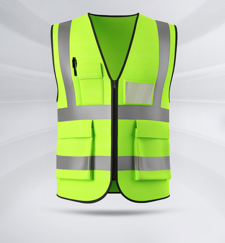 Winter reflective vests, vests, reflective safety vests, multi-pocket protective reflective clothing for construction sites, traffic, and construction pic 3