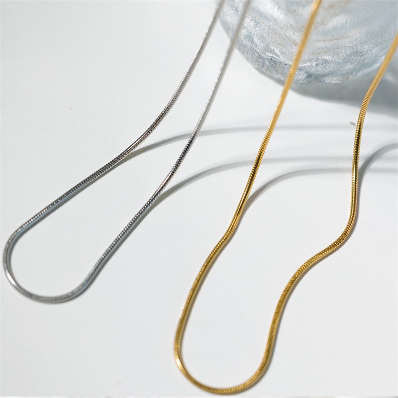 青岛美琳简约日常项链 素链蛇骨链颈链毛衣链高级欧美风锁骨链女详情4