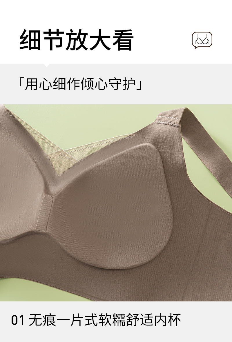 大胸显小聚拢内衣女士无钢圈收副乳防下垂调整型薄款2025新款文胸详情14