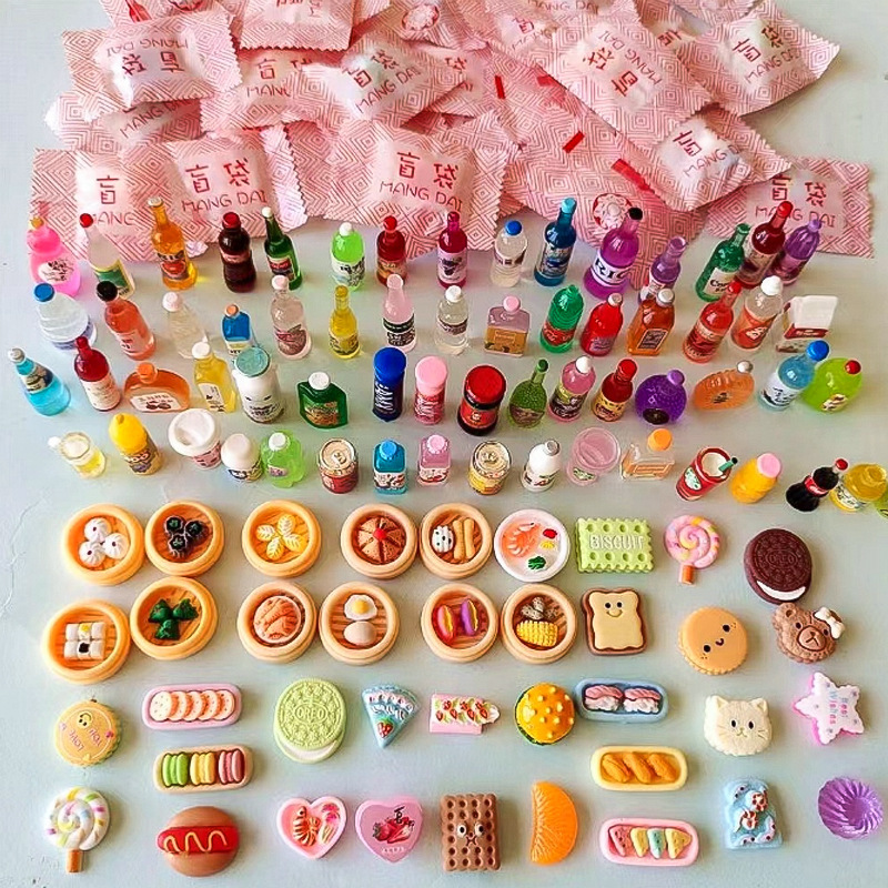 Independent wine bottles, blind bags, resin food and play bottles, mini food and snack models, role-playing decorations and ornaments pic 15