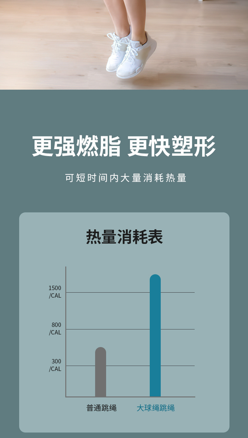 两用健身无绳跳绳负重大球无线跳绳室内健身体育运动无绳跳绳批发详情13