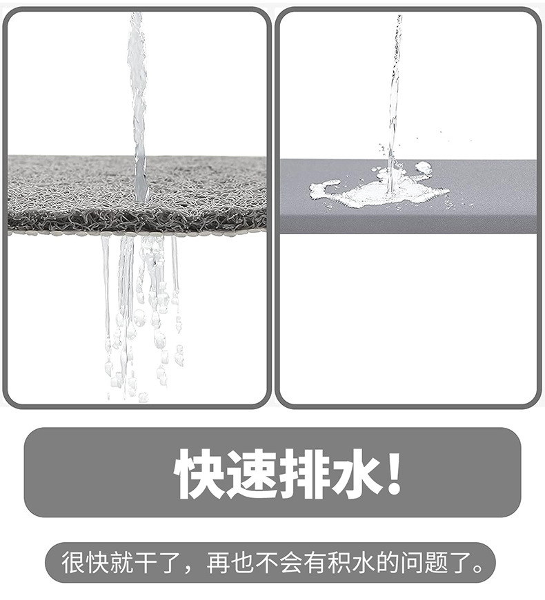 源头厂家跨境亚马逊浴室防滑淋浴房踩脚垫丝圈防水卫生间防水地垫家用地毯详情5