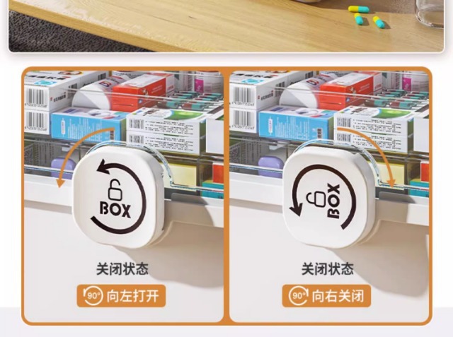 医药箱家用药物药品收纳盒家庭装大容量医疗箱收纳包药柜置物架子详情11