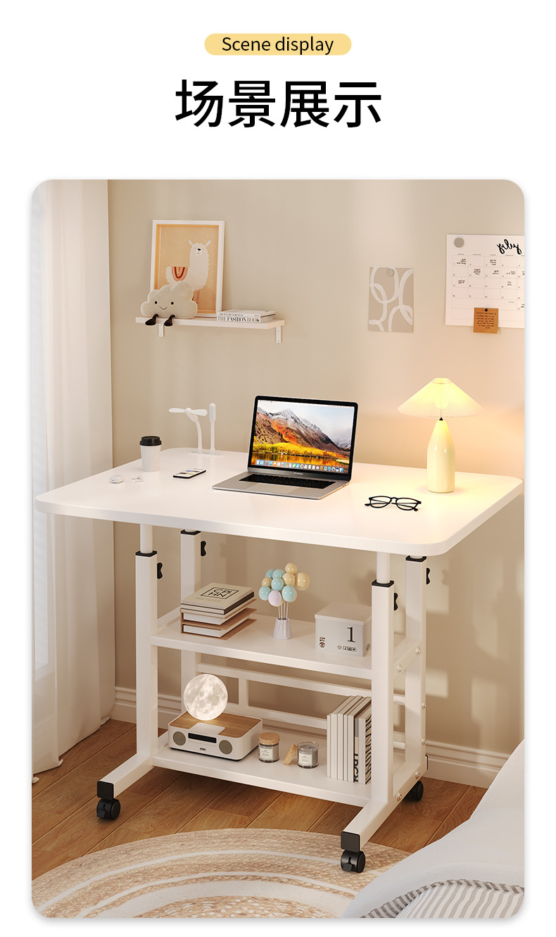 Bedside table, simple and portable small table, bedroom home student desk, simple height-adjustable dormitory lazy computer desk pic 10