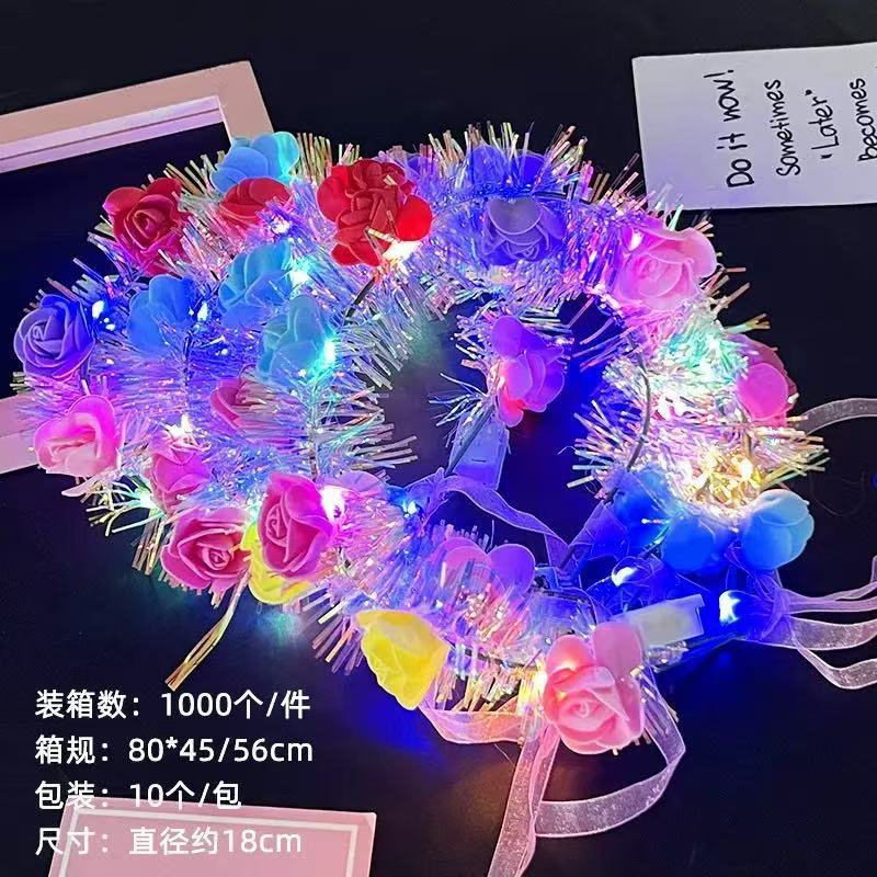 闪光金丝大花环花环发光玩具夜市玩具孙悟空帽气球闪光玩具详情13