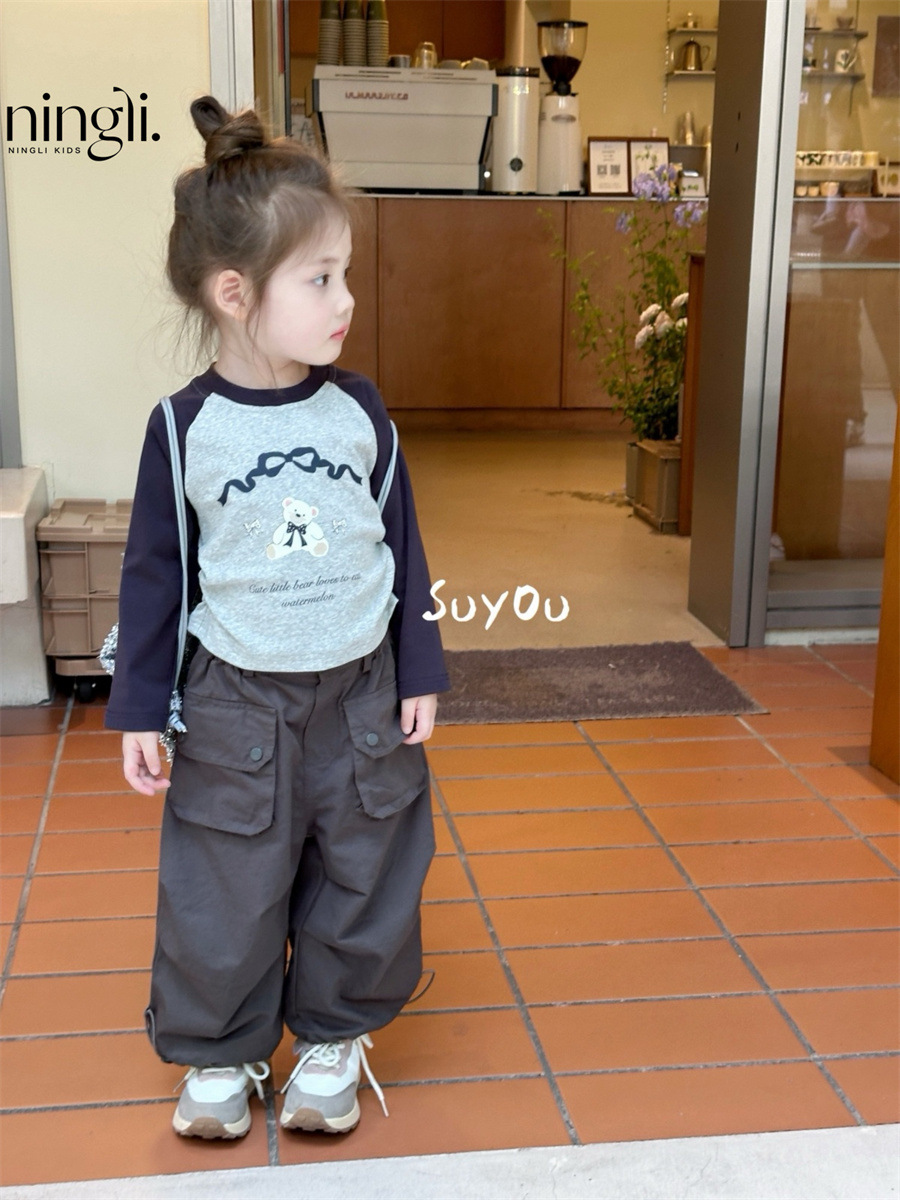 柠里26春秋季新款儿童长袖可爱上衣女童洋气时尚百搭休闲辣妹T恤详情9