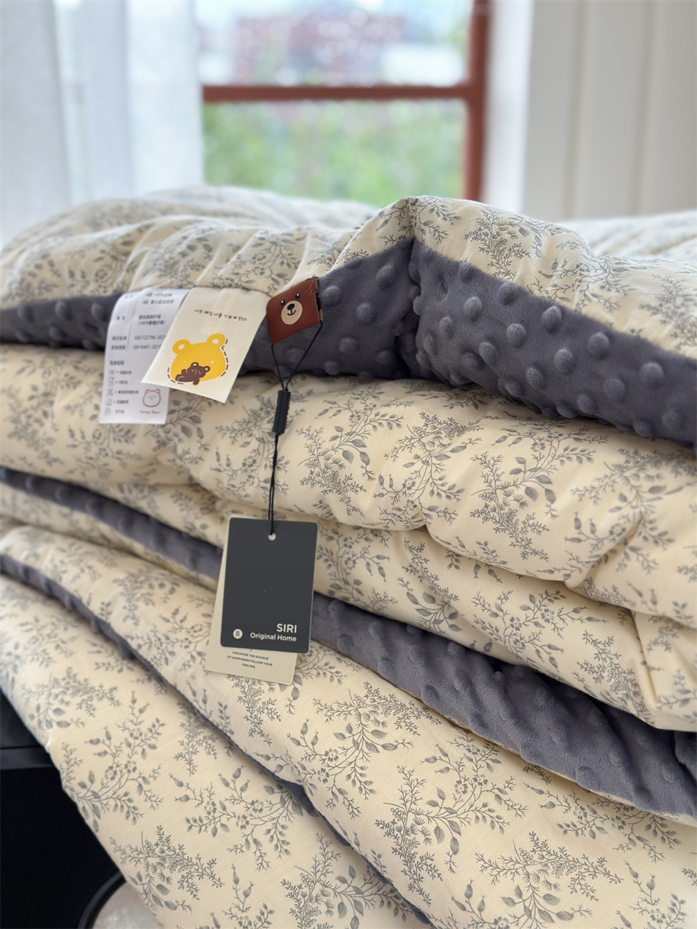 13372 All-cotton cartoon small floral print spring and autumn quilt soothing, bean quilt warm and fleece winter quilt core pic 17