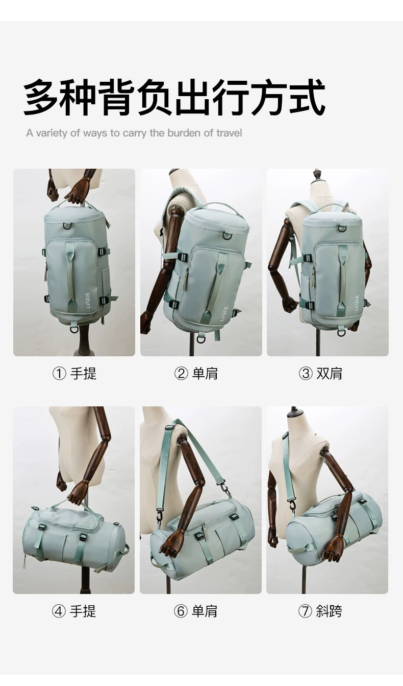 Large-capacity travel bags for foreign orders, multi-functional sports bags, dry and wet separation waterproof fitness bags, hand-held double-shoulder luggage bags pic 7