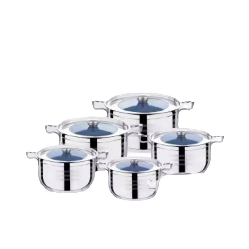 加工外贸锅具套装不锈钢加厚厨具锅具跨境加厚10件套锅组合盖详情1