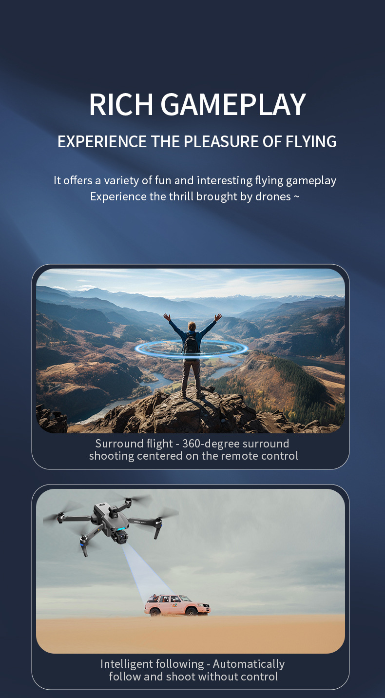 The latest S880 professional unmanned aerial vehicle, equipped with a large screen control for long-distance 12-kilometer video transmission and a 3-axis gimbal, Pengyi P7Max pic 17