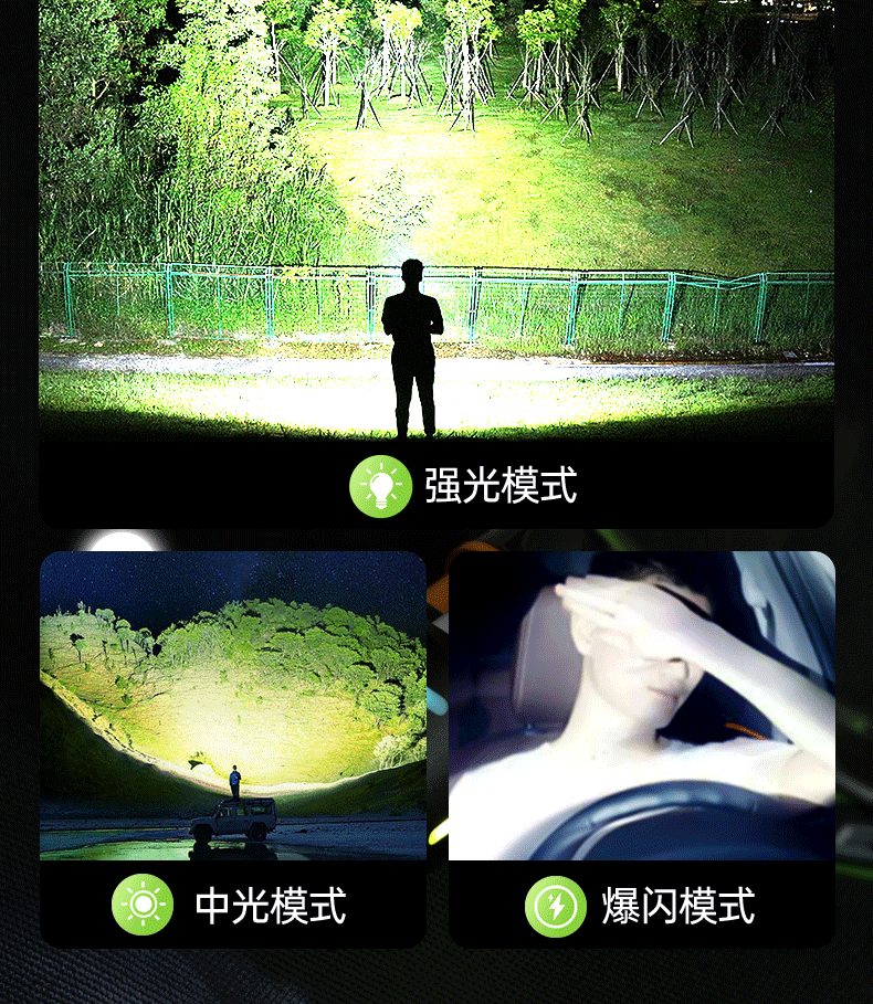 Multi-functional white laser headlamp, outdoor zoom, rechargeable, fishing lighting, head-mounted high-intensity long-range, household LED lamp pic 4