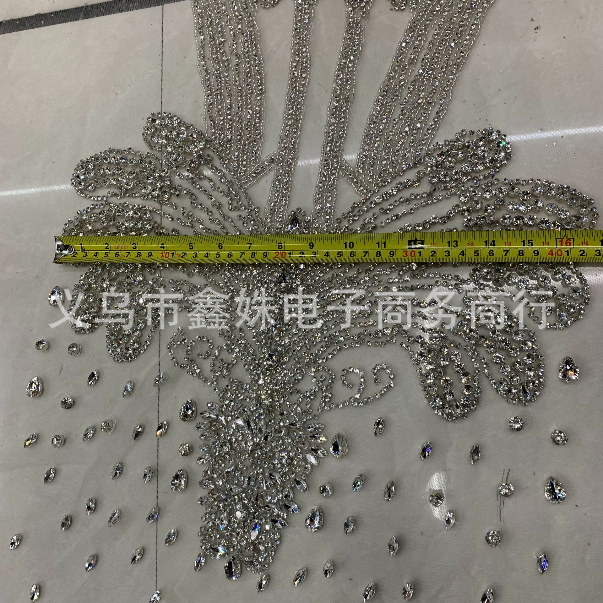 Ultra-heavy industry luxury hand-beaded luxury wedding dress and evening gown glass rhinestone cut pieces clothing accessories pic 9