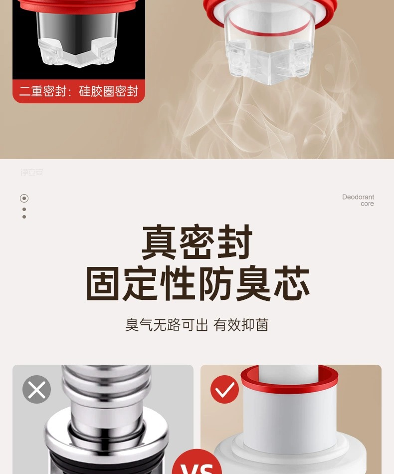 厨房下水管防返臭神器洗衣机排水管下水道防反水溢水塞75管密封圈详情7