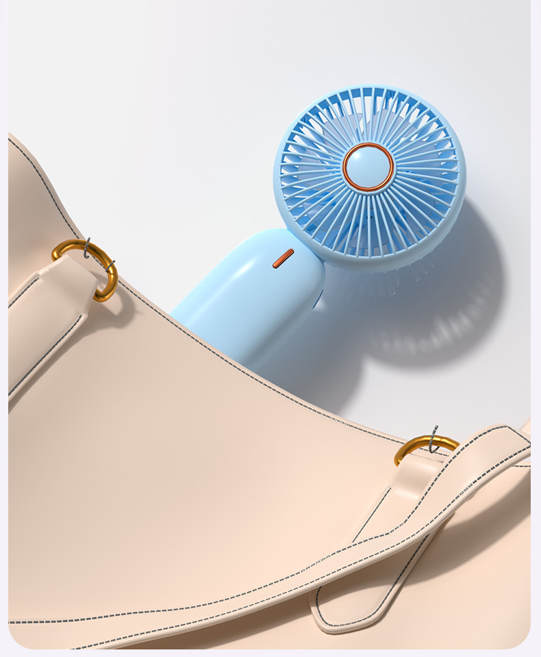 Handheld small fan, simple and portable, mini USB charging, strong wind force, silent, logo design for a souvenir pic 15