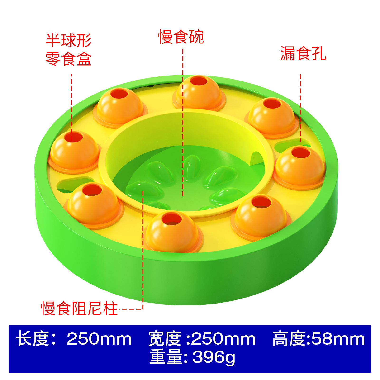 A new bestseller from a pet supplies manufacturer and wholesale company, the Amazon rotating leaky slow-eating cat bowl, an educational cat toy pic 21