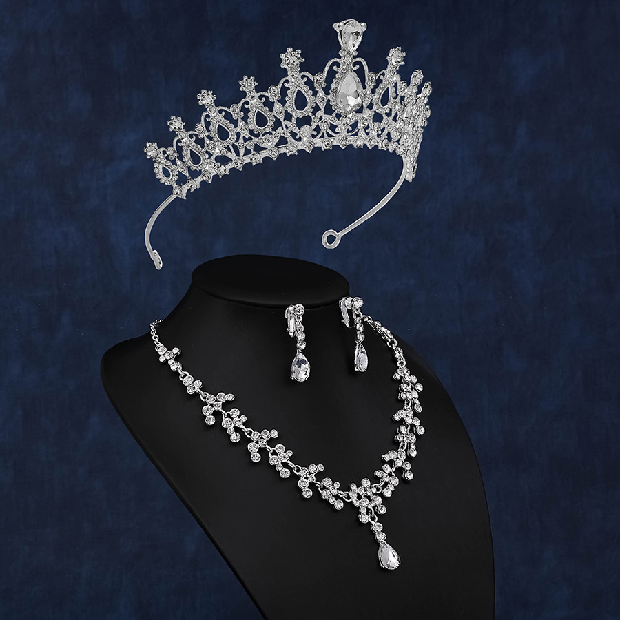 新娘皇冠婚纱礼服头饰生日成人礼演出百搭水钻发箍奢华王冠批发详情28