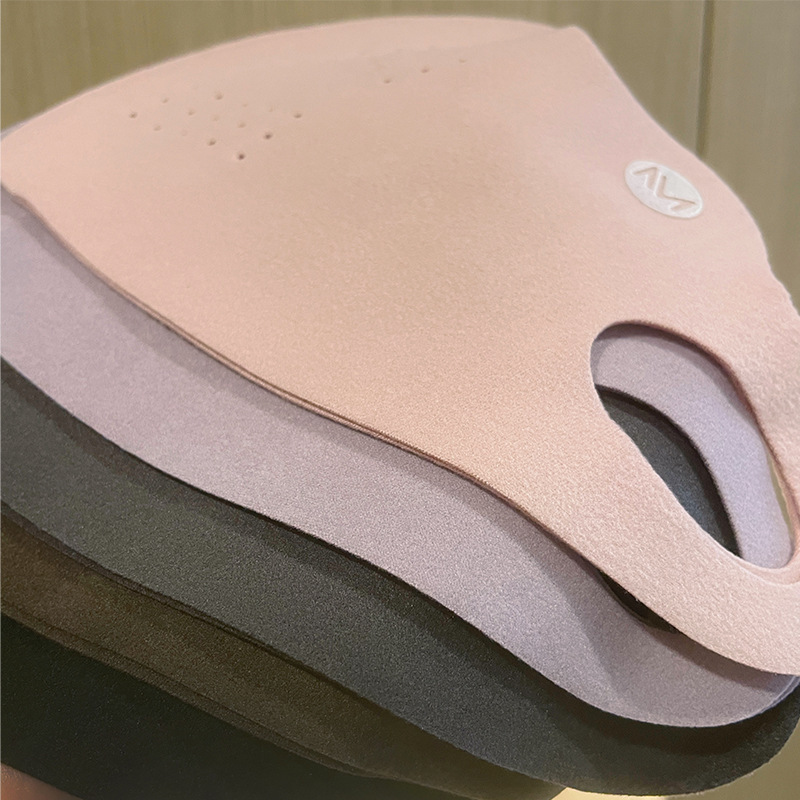 Collagen warm mask for autumn and winter, warm fleece support, breathable solid color, cold-proof, cycling, windproof, dust-proof face mask, sun protection pic 3